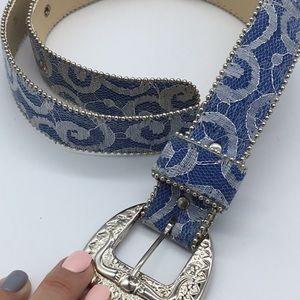 Western Belt Chambray embellished Belt M/L